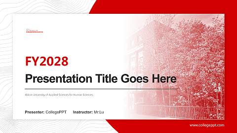 Akkon University of Applied Sciences for Human Sciences Academic Presentation/Research Findings Report PPT Template