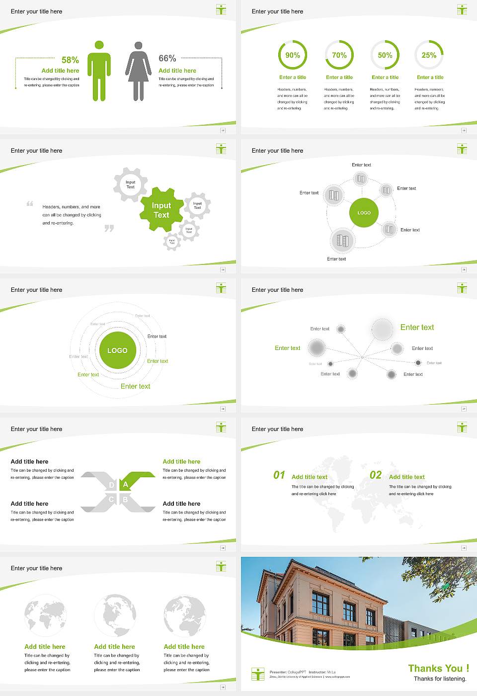 Zittau_Görlitz University of Applied Sciences Course/Courseware Creation PPT Template16:9 ratio PPT effect preview image4
