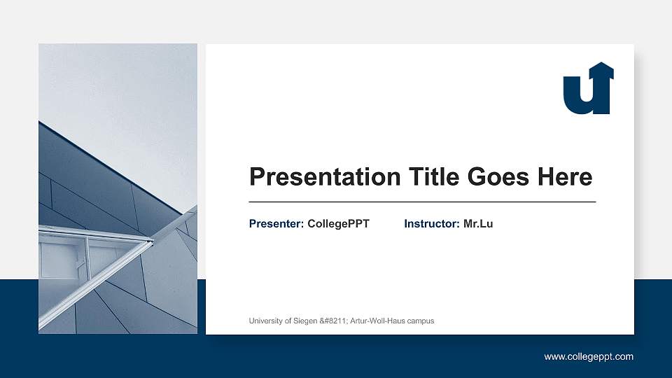 University of Siegen – Artur-Woll-Haus campus General PPT Template16:9 ratio PPT effect preview image