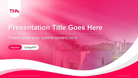 Augsburg Technical University of Applied Sciences Lecture Sharing and Networking Event PPT Template