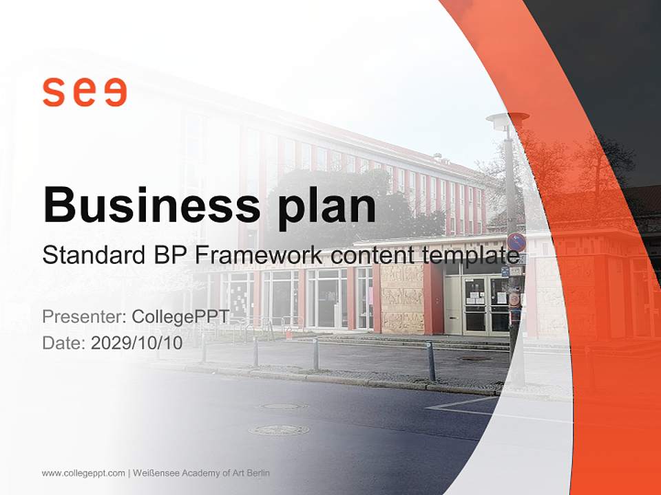 Weißensee Academy of Art Berlin Competition/Entrepreneurship Contest PPT Template4:3 ratio PPT effect preview image9