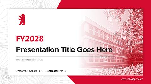 Berlin School of Economics and Law Academic Presentation/Research Findings Report PPT Template