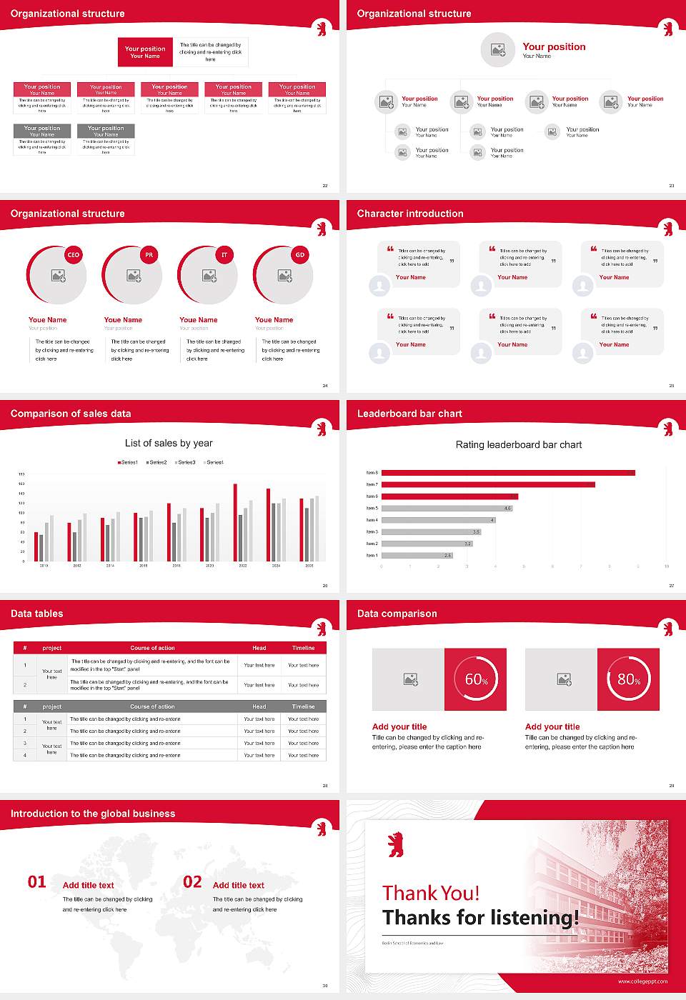 Berlin School of Economics and Law Academic Presentation/Research Findings Report PPT Template16:9 ratio PPT effect preview image4