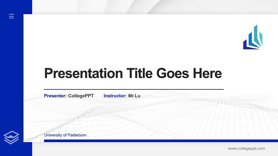 University of Paderborn Thesis Proposal/Graduation Defense PPT Template16:9 ratio PPT effect preview image