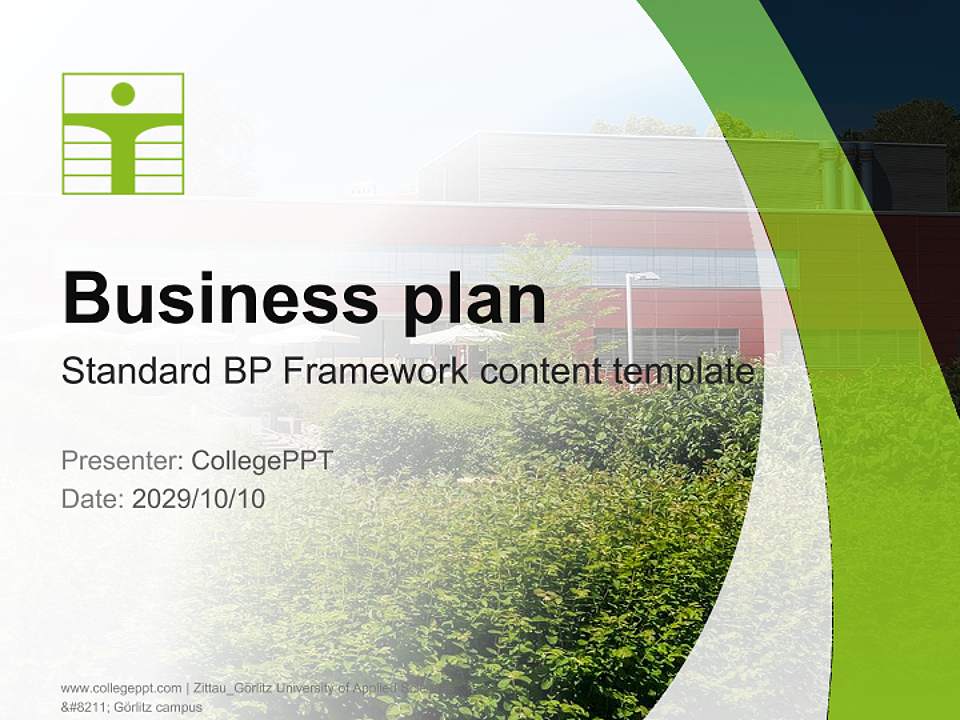 Zittau_Görlitz University of Applied Sciences – Görlitz campus Competition/Entrepreneurship Contest PPT Template4:3 ratio PPT effect preview image9