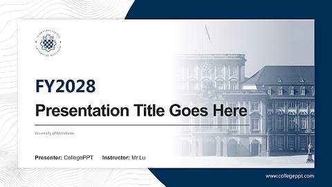 University of Mannheim Academic Presentation/Research Findings Report PPT Template