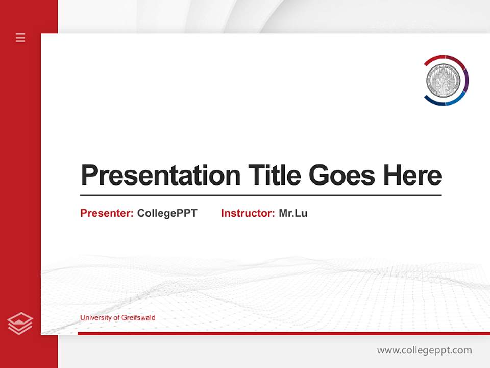 University of Greifswald Thesis Proposal/Graduation Defense PPT Template4:3 ratio PPT effect preview image5