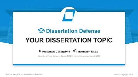 University of Public Service in Bavaria – Herrsching campus Graduation Thesis Defense PPT Template