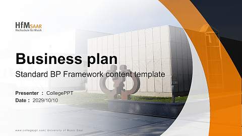 University of Music Saar Competition/Entrepreneurship Contest PPT Template