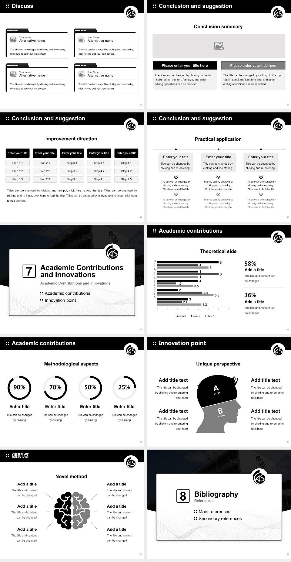 Albstadt-Sigmaringen University Graduation Thesis Defense PPT Template4:3 ratio PPT effect preview image6