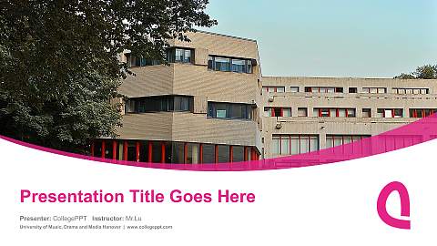 University of Music, Drama and Media Hanover Course/Courseware Creation PPT Template