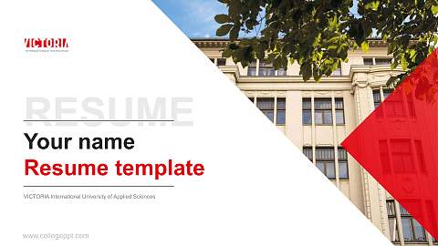 VICTORIA International University of Applied Sciences Resume PPT Template