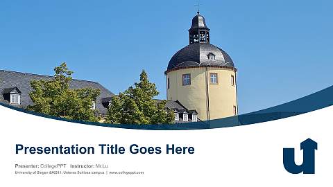 University of Siegen – Unteres Schloss campus Course/Courseware Creation PPT Template