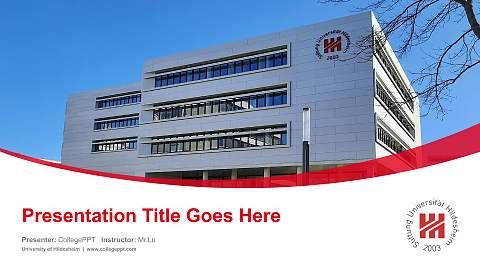 University of Hildesheim Course/Courseware Creation PPT Template