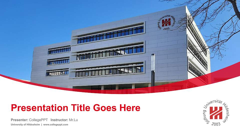 University of Hildesheim Course/Courseware Creation PPT Template16:9 ratio PPT effect preview image