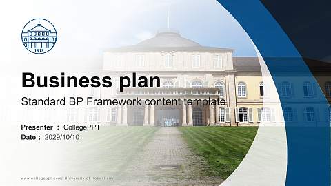 University of Hohenheim Competition/Entrepreneurship Contest PPT Template