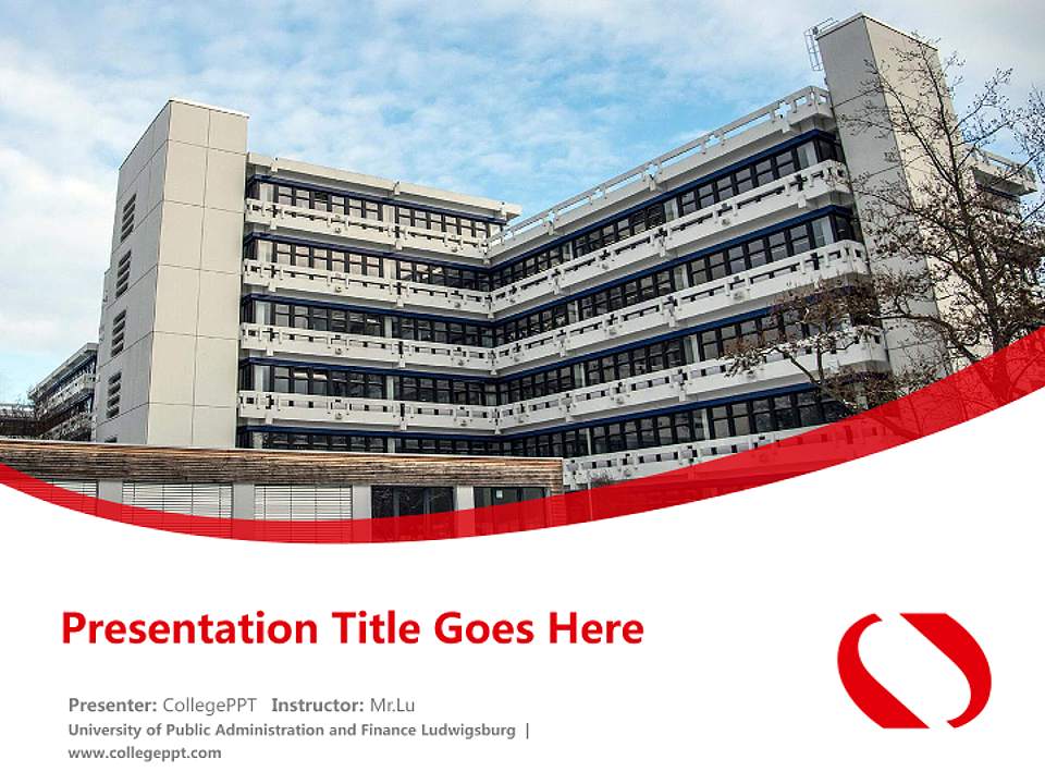 University of Public Administration and Finance Ludwigsburg Course/Courseware Creation PPT Template4:3 ratio PPT effect preview image5