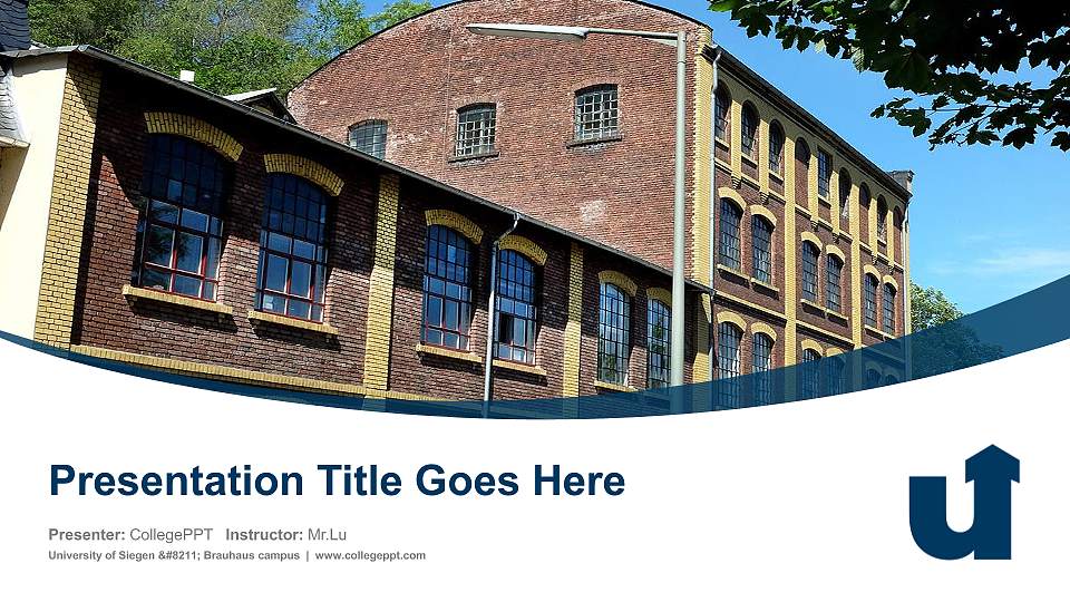University of Siegen – Brauhaus campus Course/Courseware Creation PPT Template16:9 ratio PPT effect preview image