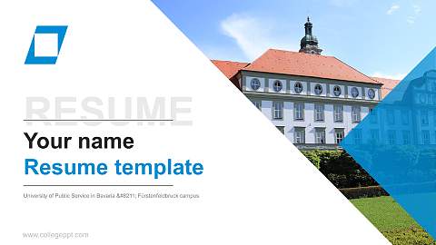 University of Public Service in Bavaria – Fürstenfeldbruck campus Resume PPT Template