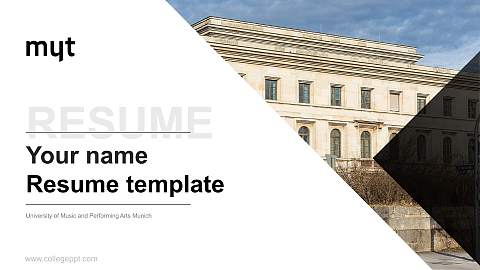 University of Music and Performing Arts Munich Resume PPT Template