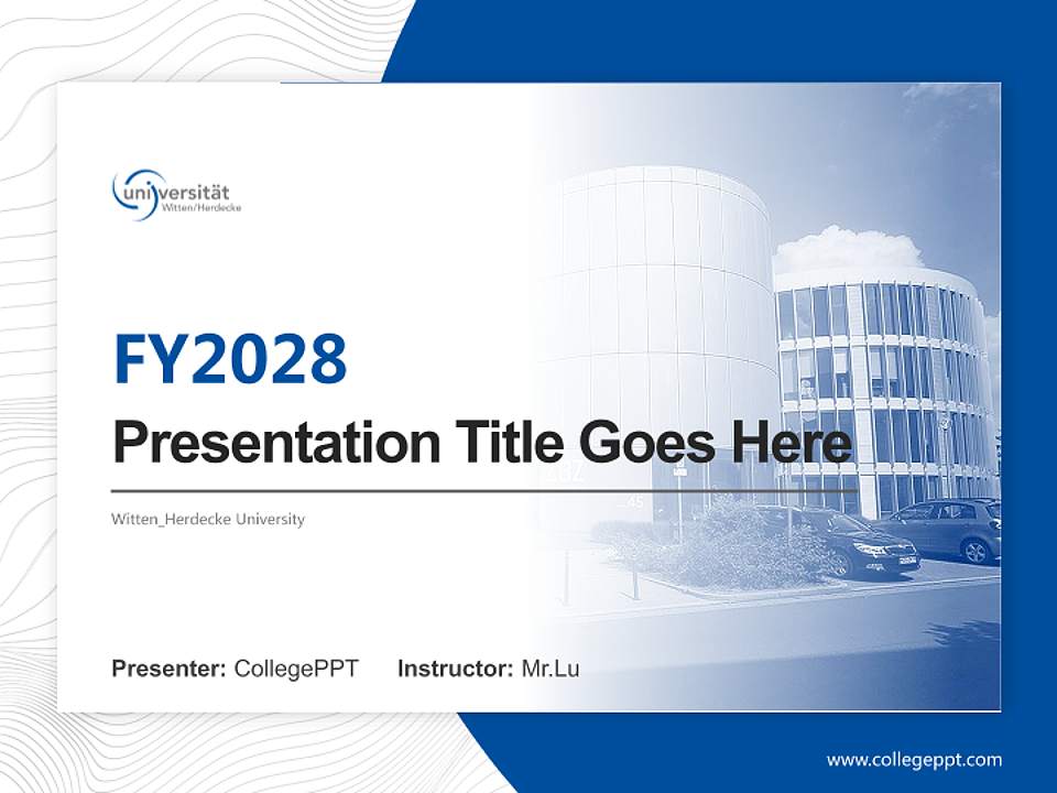 Witten_Herdecke University Academic Presentation/Research Findings Report PPT Template4:3 ratio PPT effect preview image5
