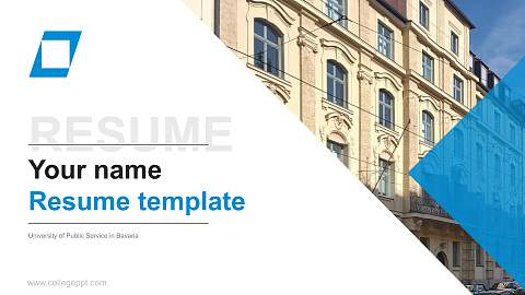 University of Public Service in Bavaria Resume PPT Template