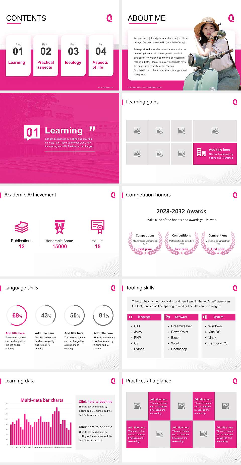 University of Music, Drama and Media Hanover National Scholarship Defense PPT Template4:3 ratio PPT effect preview image2