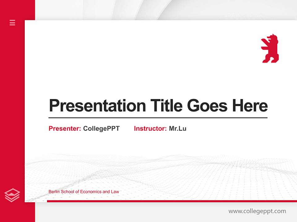Berlin School of Economics and Law Thesis Proposal/Graduation Defense PPT Template4:3 ratio PPT effect preview image5