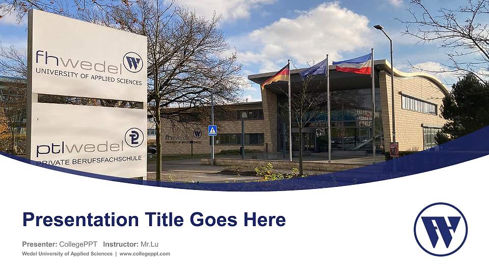 Wedel University of Applied Sciences Course/Courseware Creation PPT Template16:9 ratio PPT effect preview image