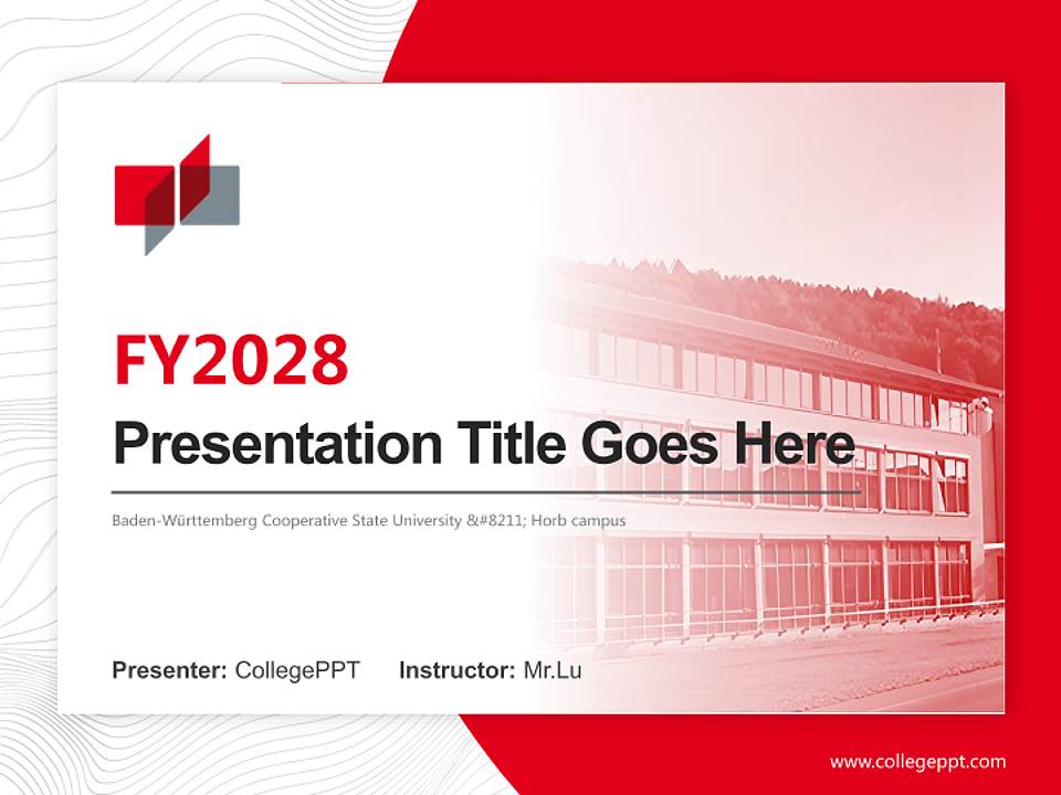 Baden-Württemberg Cooperative State University – Horb campus Academic Presentation/Research Findings Report PPT Template4:3 ratio PPT effect preview image5