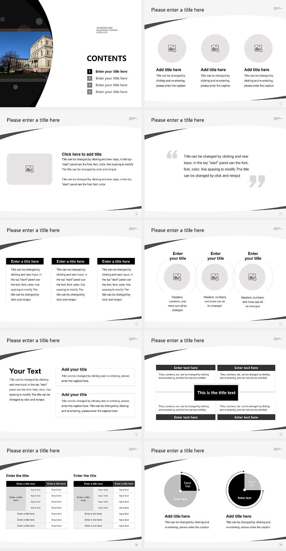 Academy of Fine Arts Munich Course/Courseware Creation PPT Template4:3 ratio PPT effect preview image2