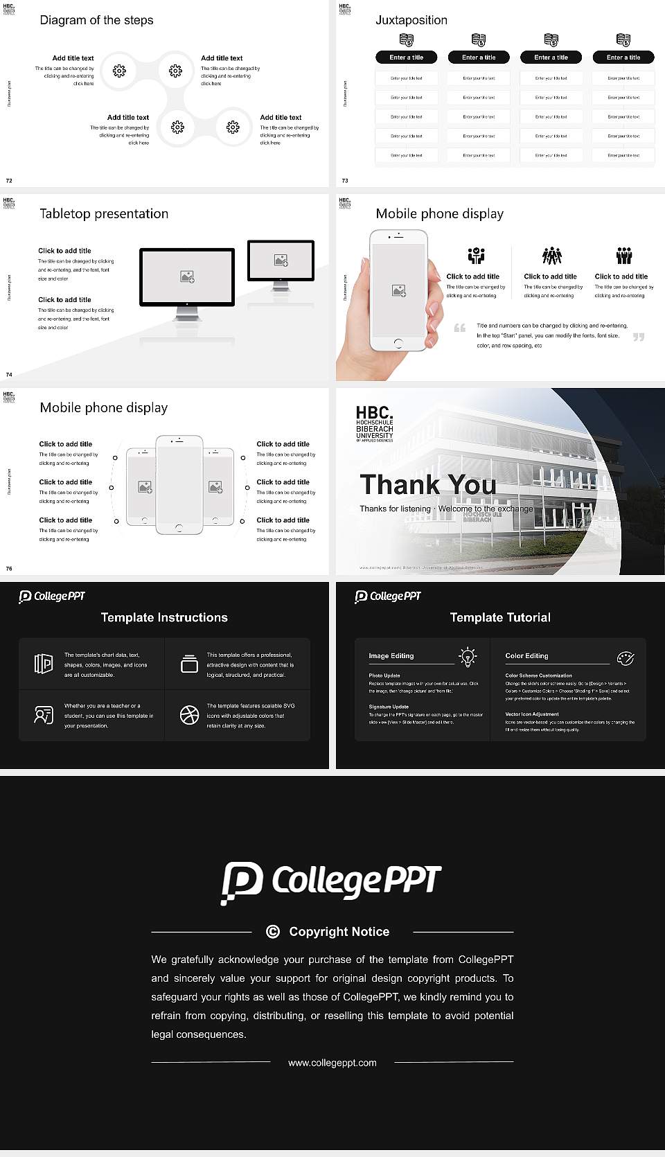 Biberach University of Applied Sciences Competition/Entrepreneurship Contest PPT Template16:9 ratio PPT effect preview image9