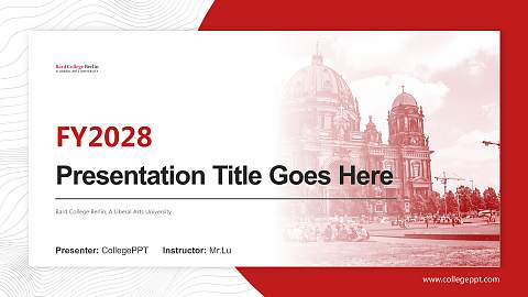 Bard College Berlin, A Liberal Arts University Academic Presentation/Research Findings Report PPT Template