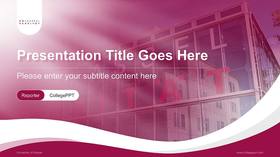 University of Kassel Lecture Sharing and Networking Event PPT Template16:9 ratio PPT effect preview image