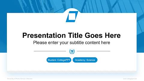 University of Public Service in Bavaria National Scholarship Defense PPT Template