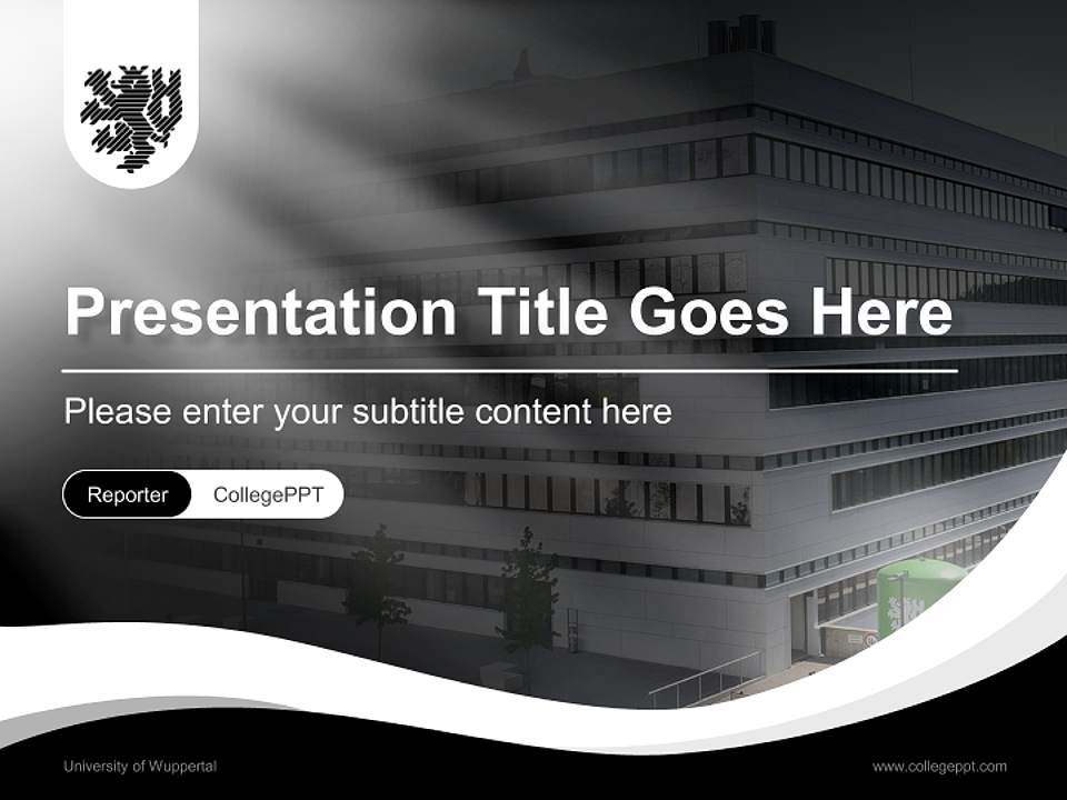 University of Wuppertal Lecture Sharing and Networking Event PPT Template4:3 ratio PPT effect preview image4