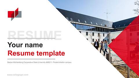 Baden-Württemberg Cooperative State University – Friedrichshafen campus Resume PPT Template