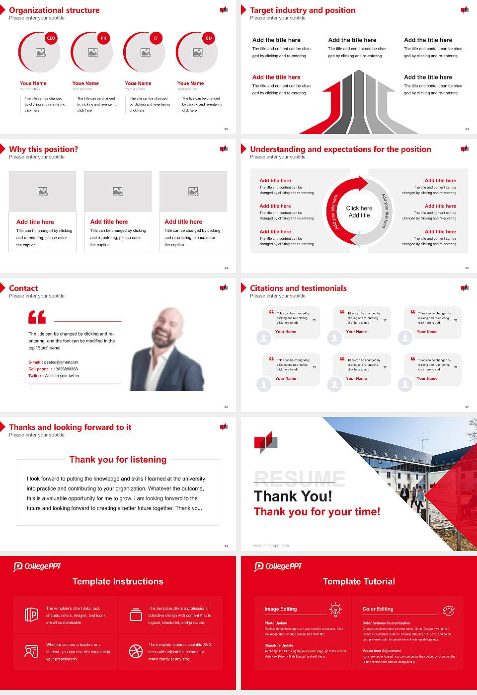 Baden-Württemberg Cooperative State University – Friedrichshafen campus Resume PPT Template16:9 ratio PPT effect preview image4