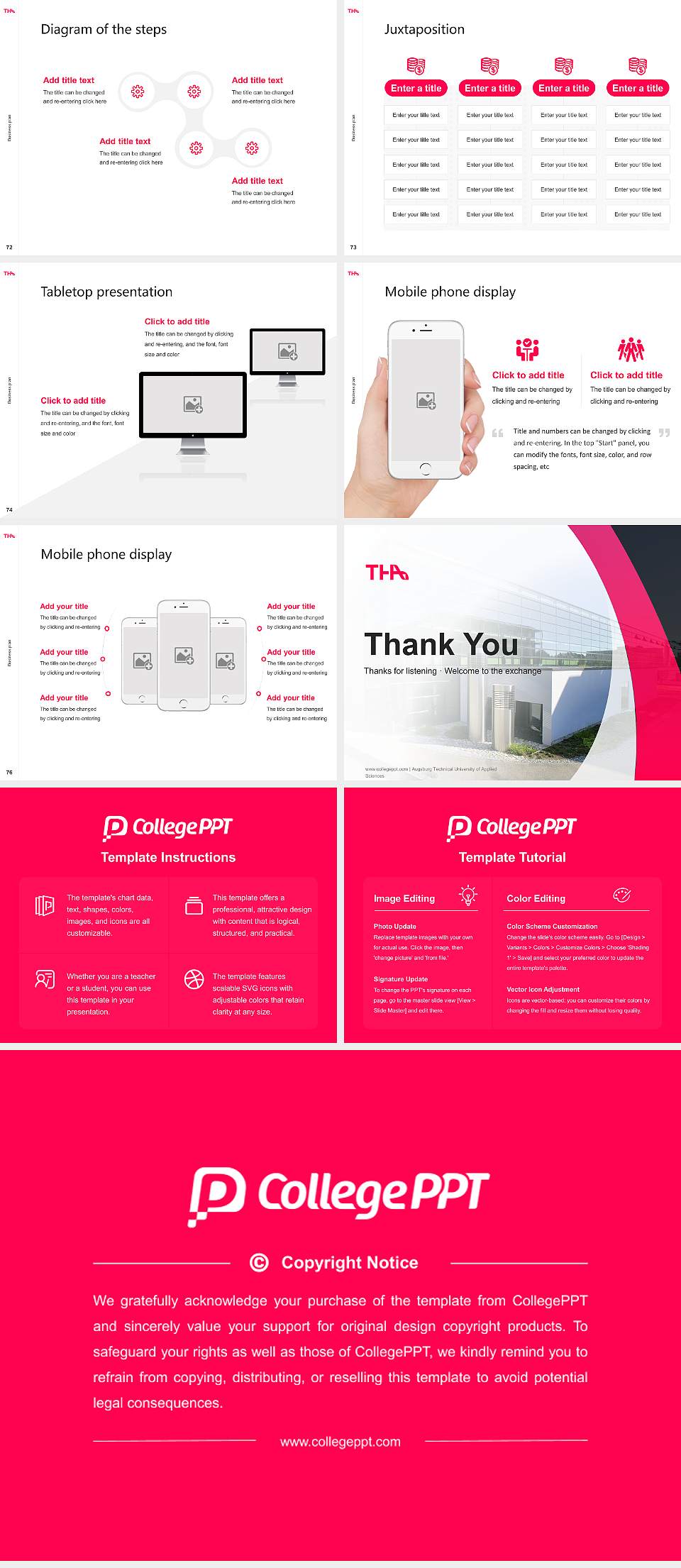 Augsburg Technical University of Applied Sciences Competition/Entrepreneurship Contest PPT Template4:3 ratio PPT effect preview image9