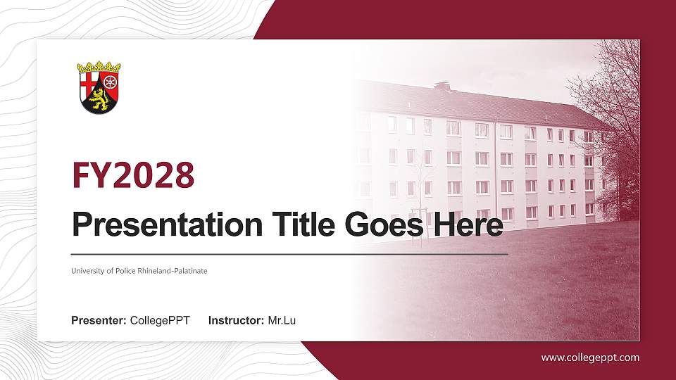 University of Police Rhineland-Palatinate Academic Presentation/Research Findings Report PPT Template16:9 ratio PPT effect preview image