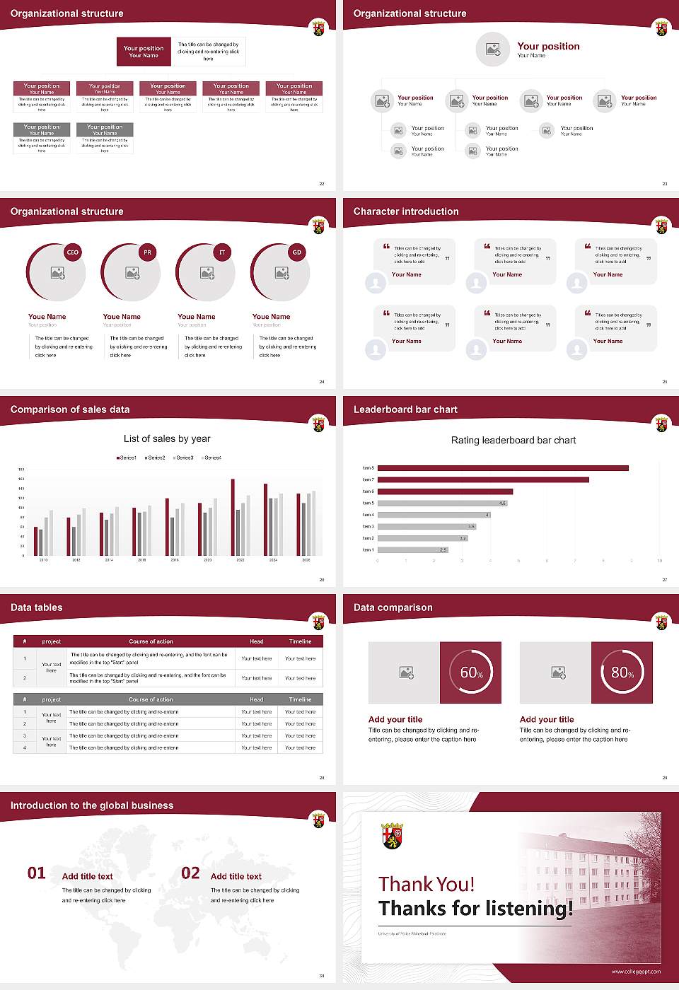 University of Police Rhineland-Palatinate Academic Presentation/Research Findings Report PPT Template16:9 ratio PPT effect preview image4