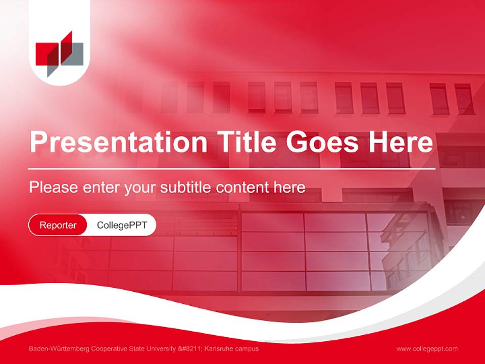 Baden-Württemberg Cooperative State University – Karlsruhe campus Lecture Sharing and Networking Event PPT Template4:3 ratio PPT effect preview image4