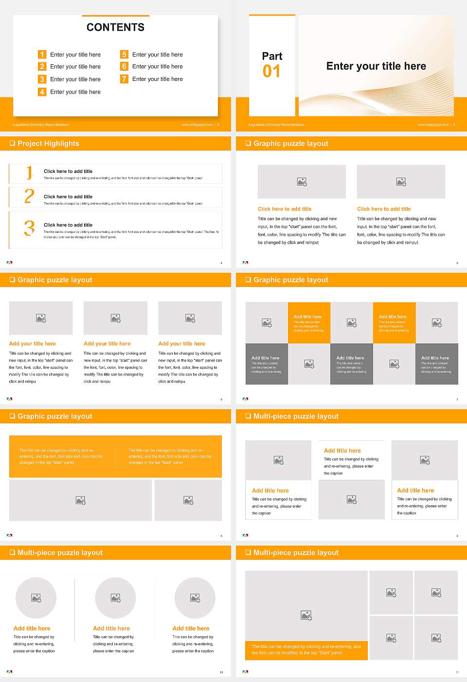 Augustana University Neuendettelsau General PPT Template16:9 ratio PPT effect preview image2