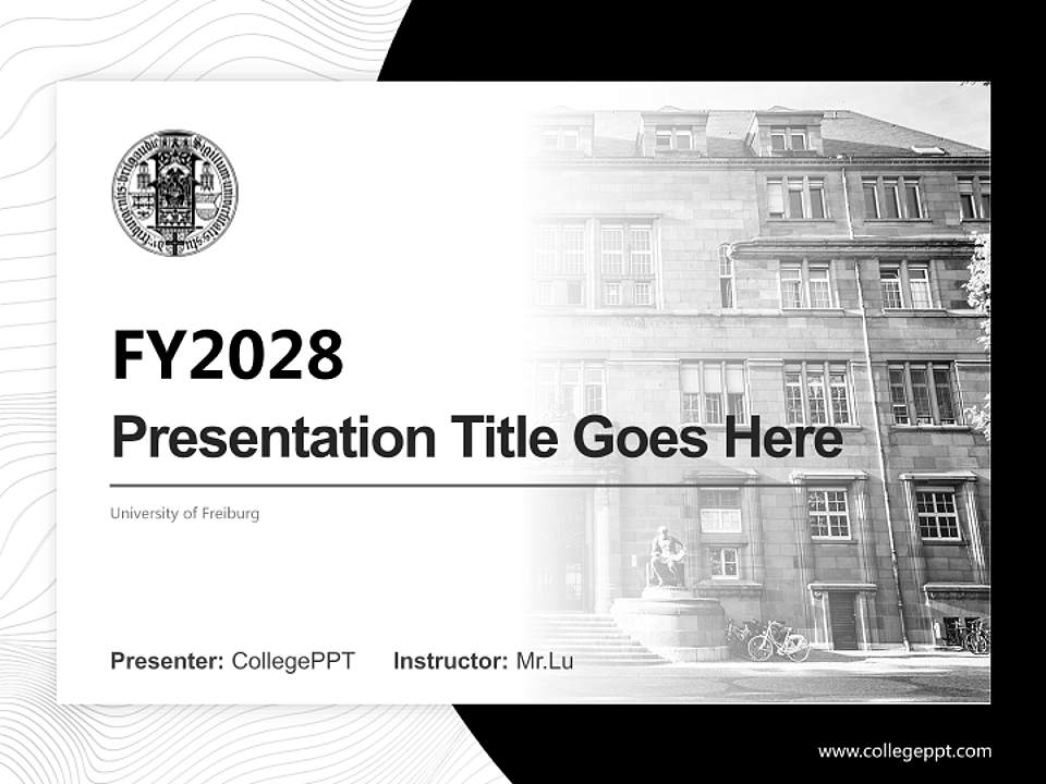 University of Freiburg Academic Presentation/Research Findings Report PPT Template4:3 ratio PPT effect preview image5