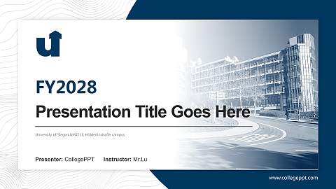 University of Siegen – Hölderlinstraße campus Academic Presentation/Research Findings Report PPT Template