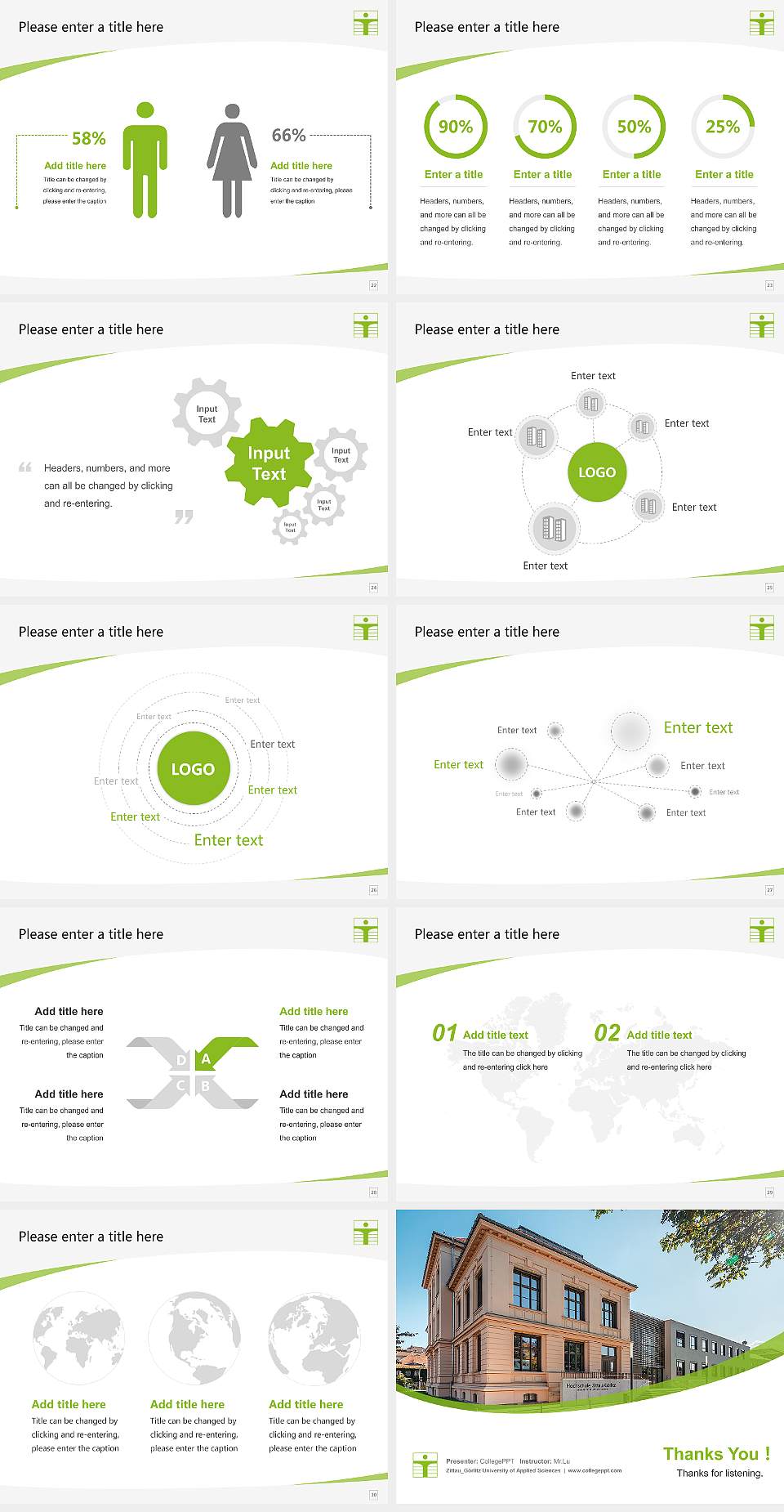 Zittau_Görlitz University of Applied Sciences Course/Courseware Creation PPT Template4:3 ratio PPT effect preview image4