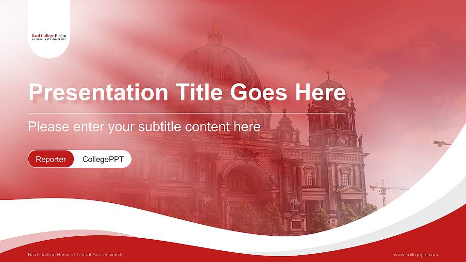 Bard College Berlin, A Liberal Arts University Lecture Sharing and Networking Event PPT Template16:9 ratio PPT effect preview image