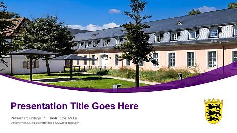 University of Justice Schwetzingen Course/Courseware Creation PPT Template