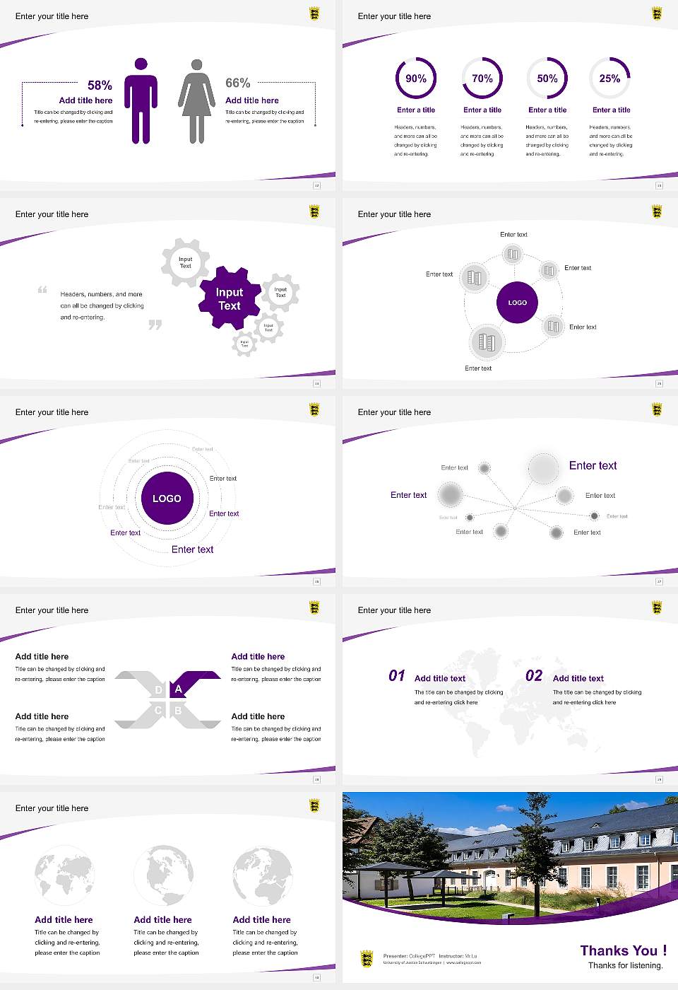 University of Justice Schwetzingen Course/Courseware Creation PPT Template16:9 ratio PPT effect preview image4
