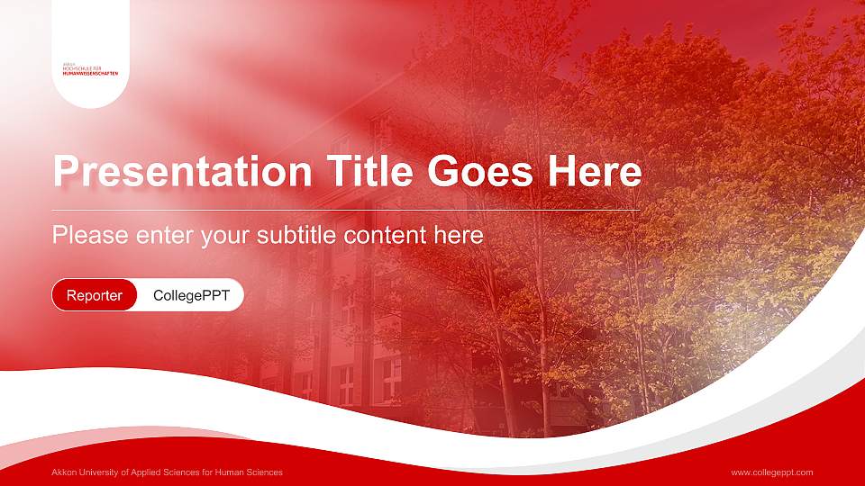 Akkon University of Applied Sciences for Human Sciences Lecture Sharing and Networking Event PPT Template16:9 ratio PPT effect preview image